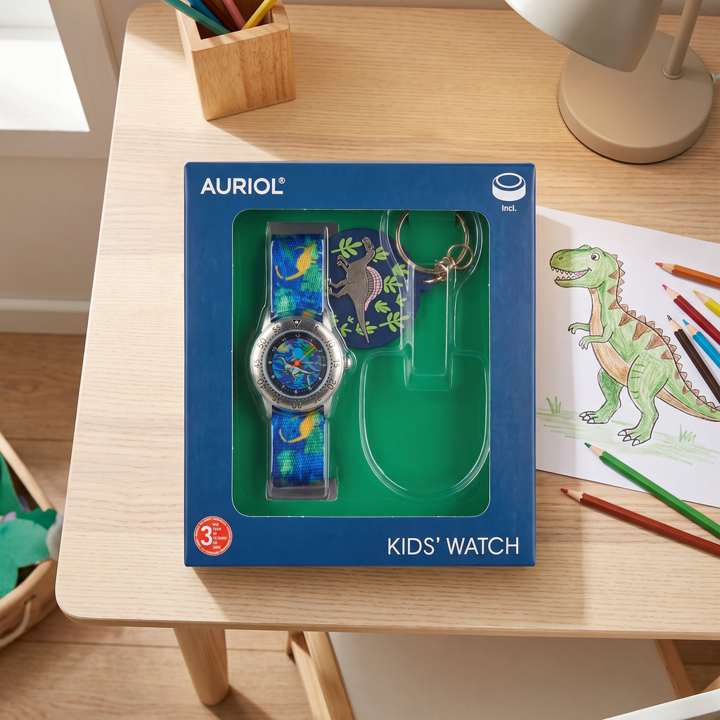 Auriol Reloj Infantil con Llavero de Dinosaurio