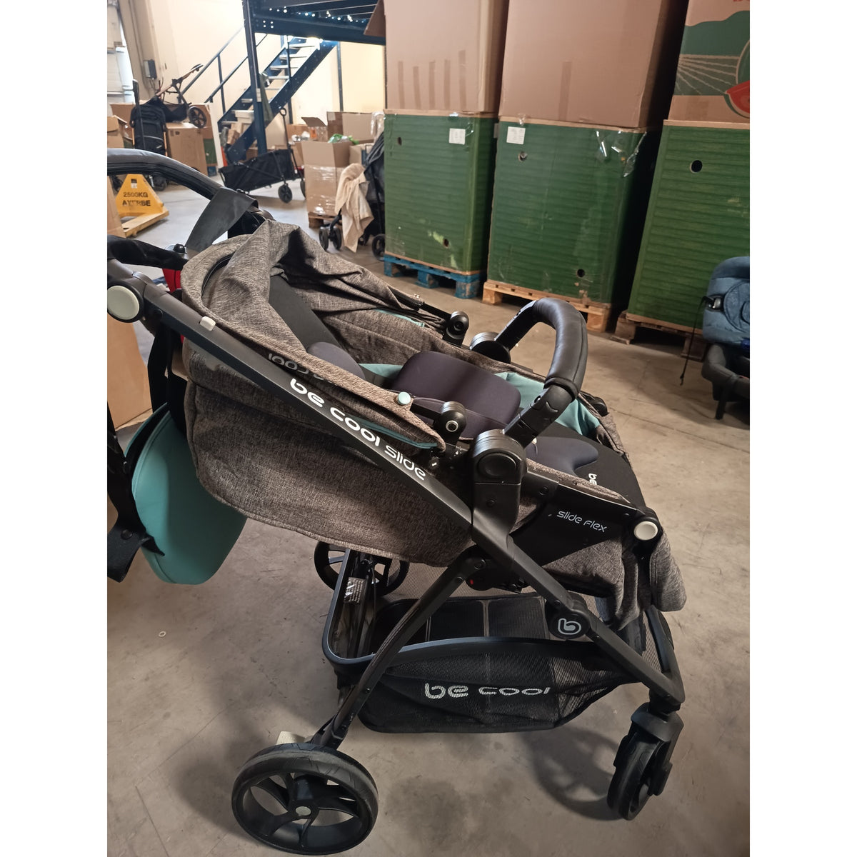 Silla de Paseo Be Cool Slide Flex Gris y Turquesa Usada