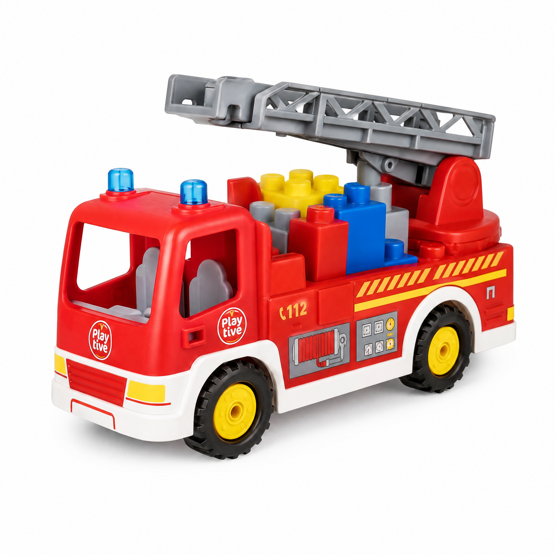 Playtive Camión Bomberos con Bloques