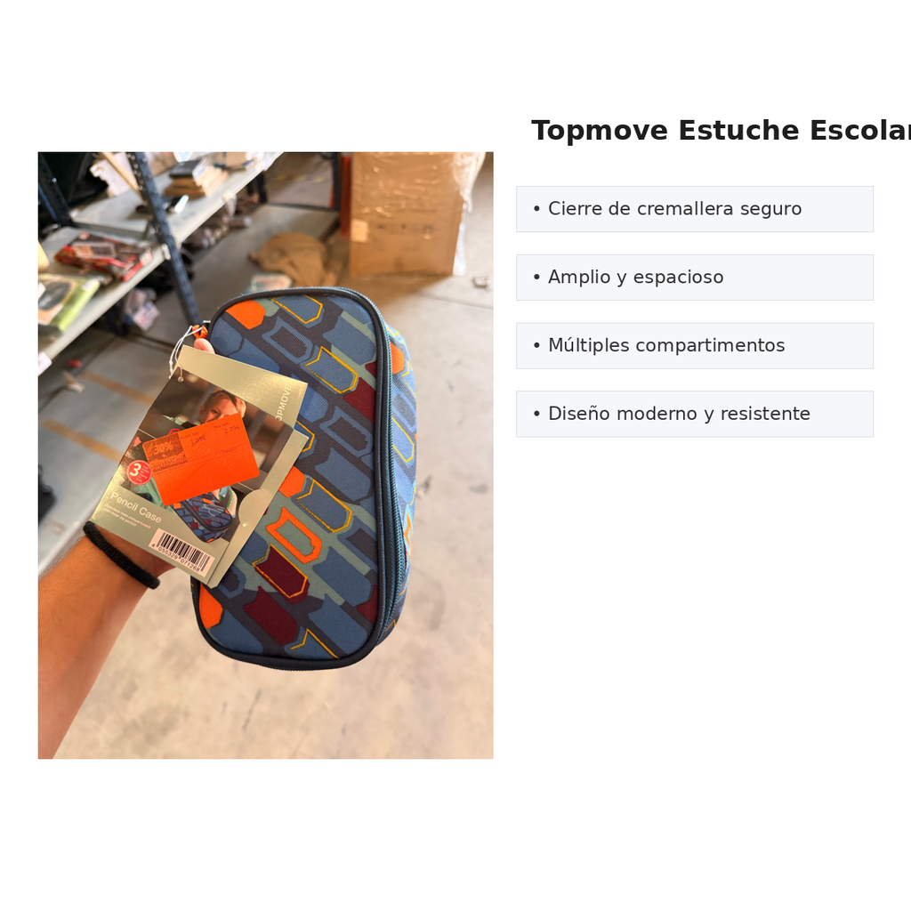 Topmove Estuche Escolar Cremallera
