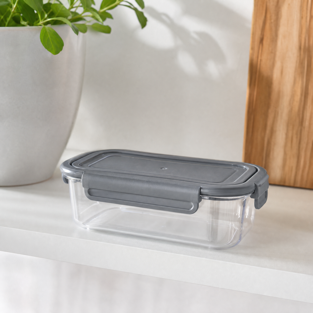 SilverCrest recipiente de almacenamiento con tapa gris apilable