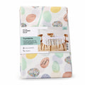 Mantel con estampado de huevos en tonos pastel y texto Happy Easter