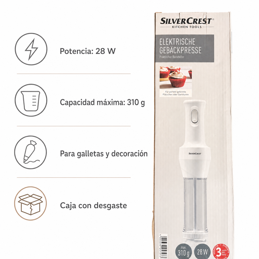 SilverCrest Prensa Eléctrica para Repostería 28 W