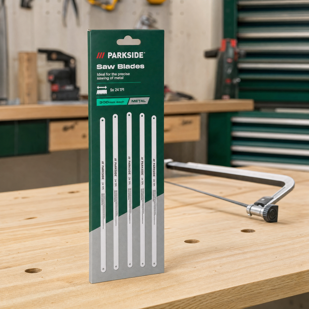 Parkside Pack de 5 Hojas de Sierra para Metal 300 mm 24 TPI