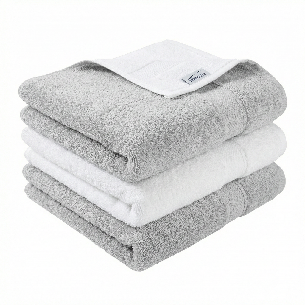 Set Toallas Miomare 100% Algodón Ultra Absorbentes