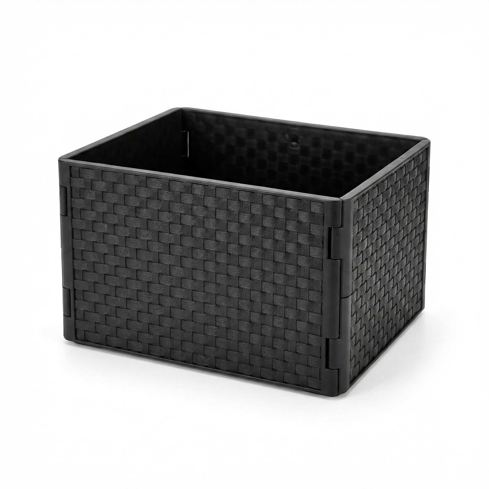 Caja Almacenamiento Home Creation Negra Trenzada