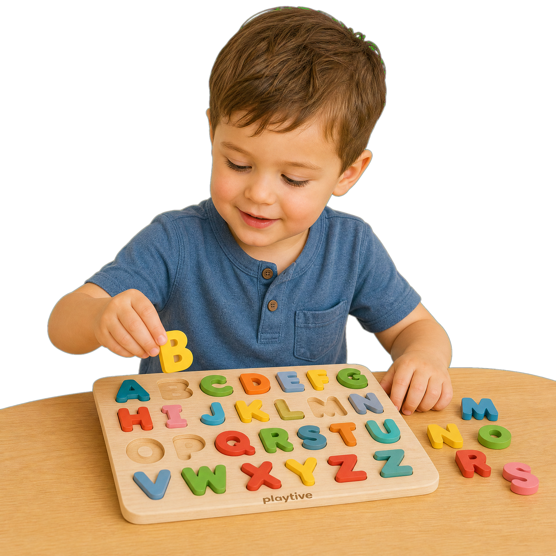 Playtive Juego Aprendizaje Alfabeto Madera