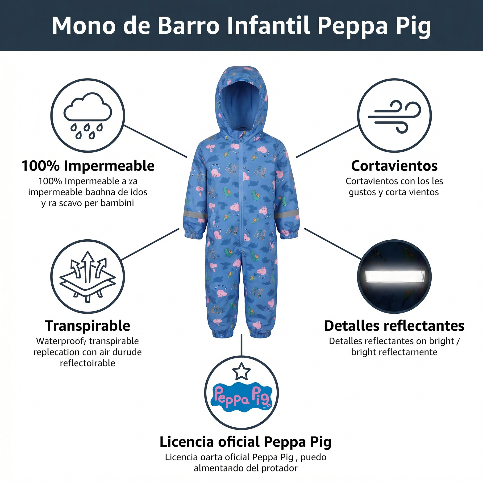 Mono de Barro Infantil Peppa Pig 86/92