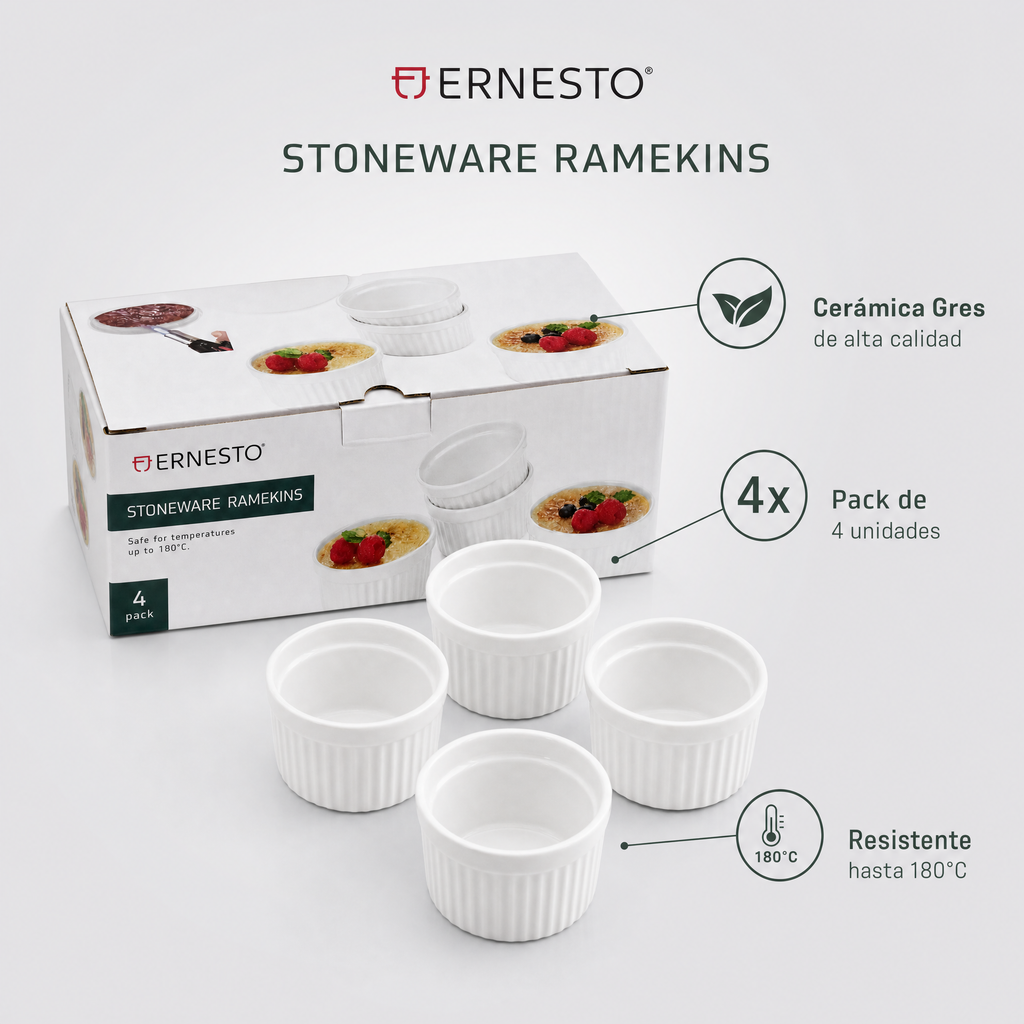 ERNESTO Ramequines Stoneware pack de 4