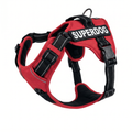 Arnés Zoofari Superdog — Rojo/Negro Reflectante Acolchado