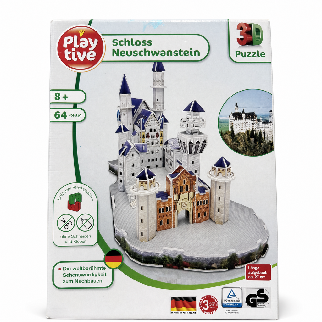 Puzzle 3D Playtive Castillo de Neuschwanstein – 64 Piezas