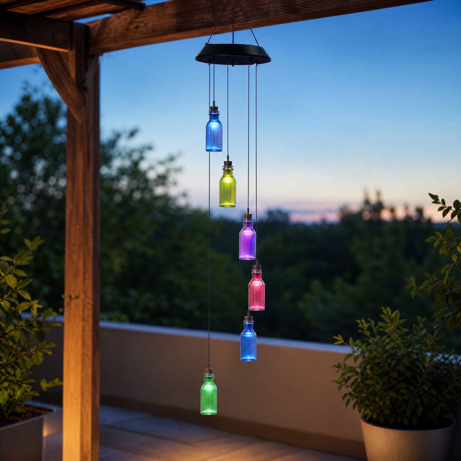 Livarno Home Guirnalda Solar de Botellitas LED, 78 cm