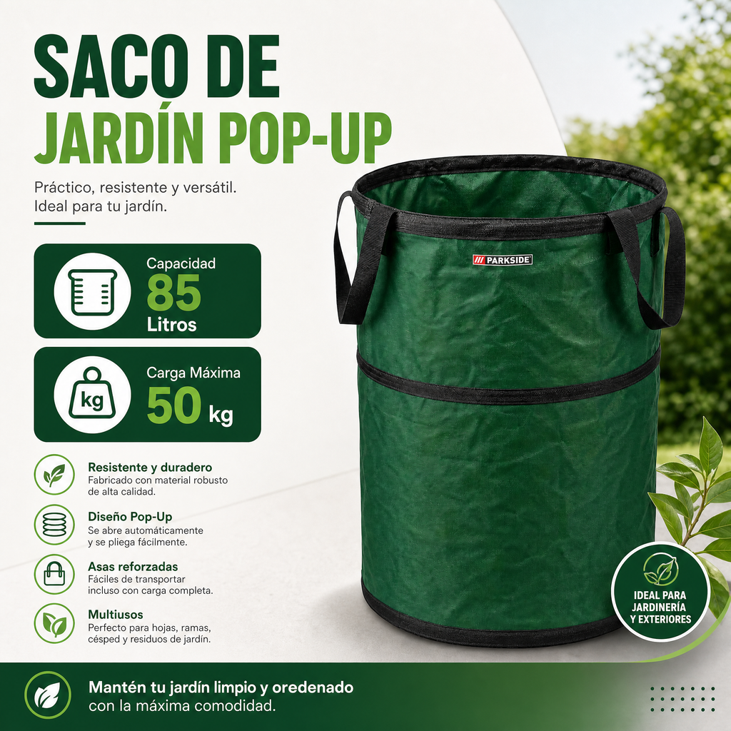 Saco de Jardín Pop-Up Parkside 85L