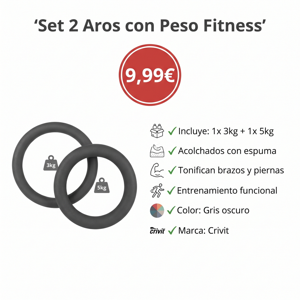 Set 2 Aros con Peso Fitness 3kg + 5kg