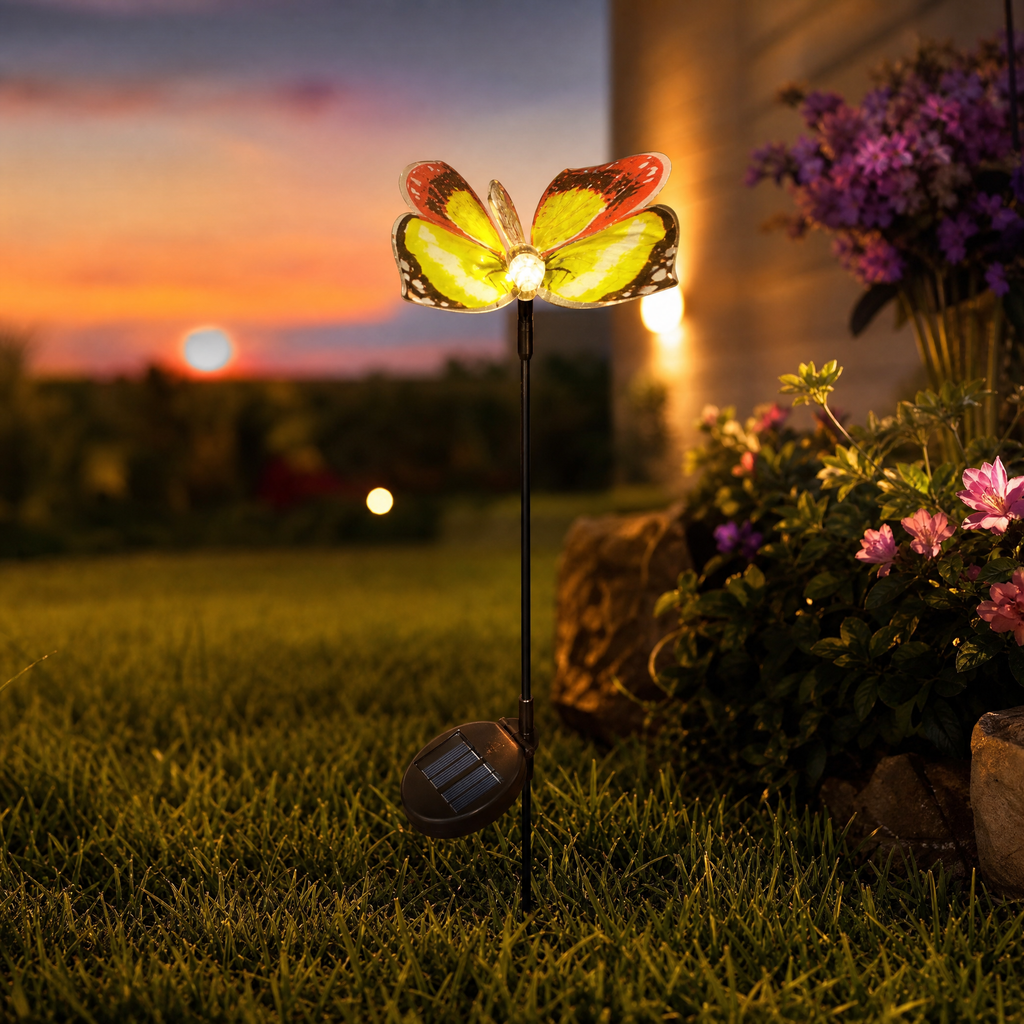 Livarno Home Lámpara solar decorativa con forma de mariposa