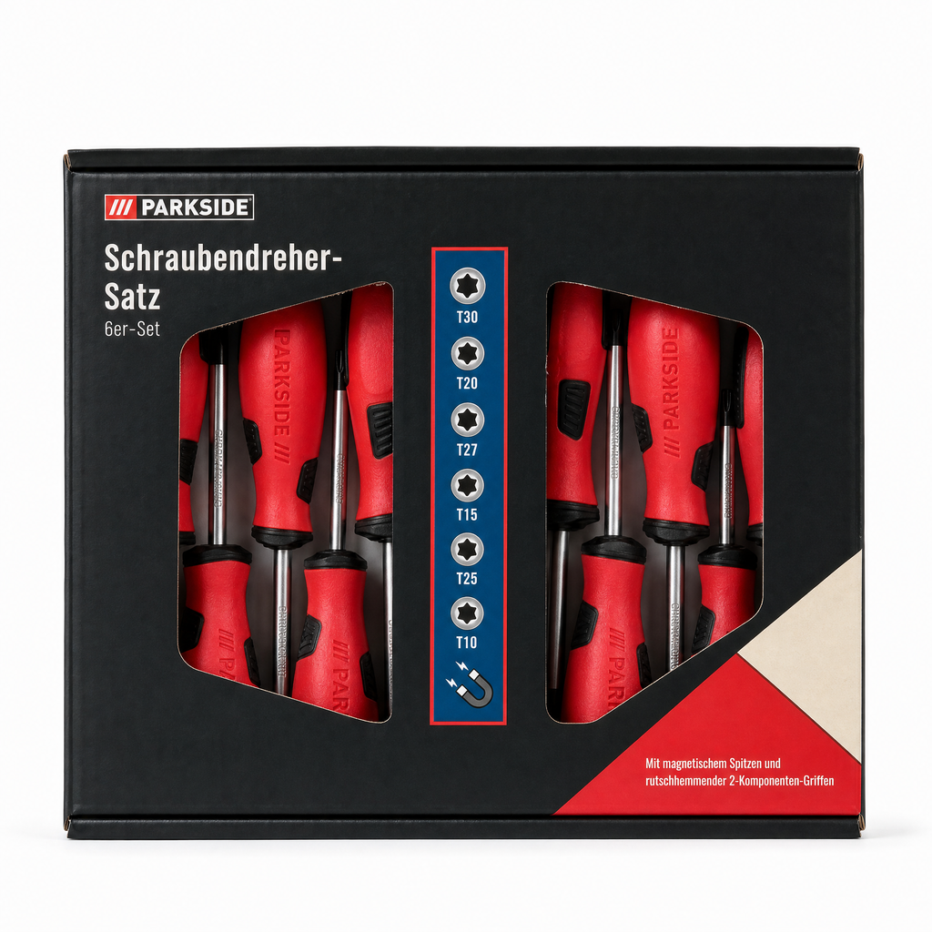 Set de 6 Destornilladores Torx Parkside con Puntas Magnéticas