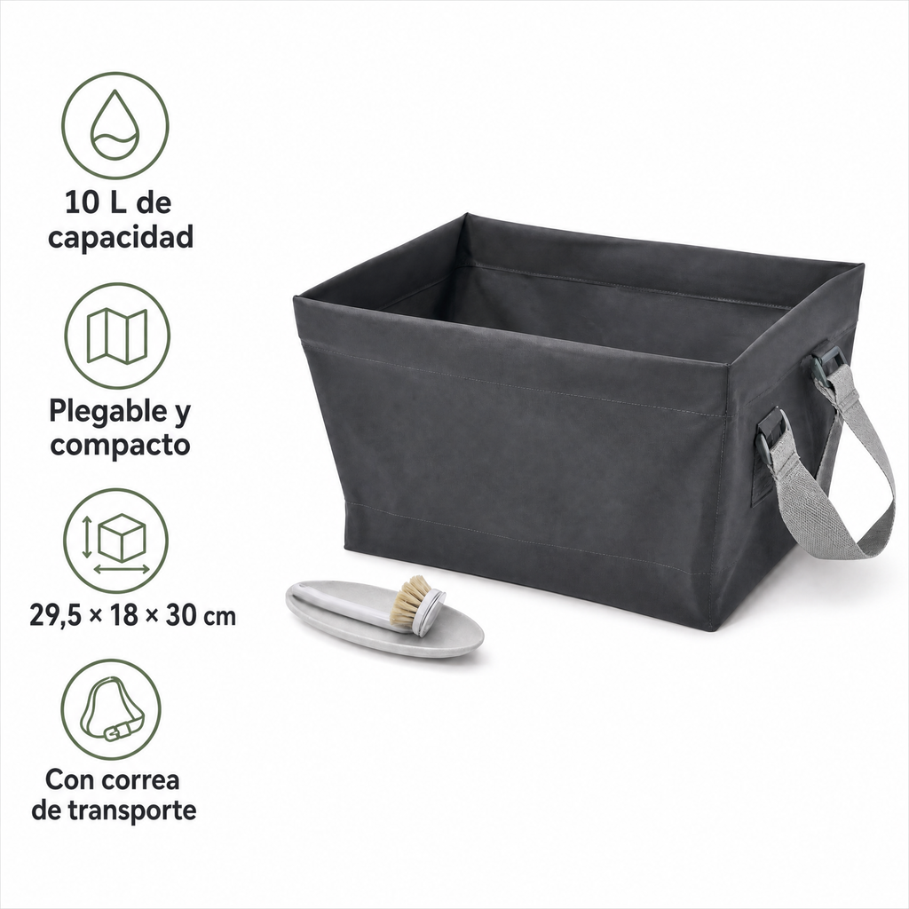ROCKTRAIL Lavabo Plegable de Camping 10 L