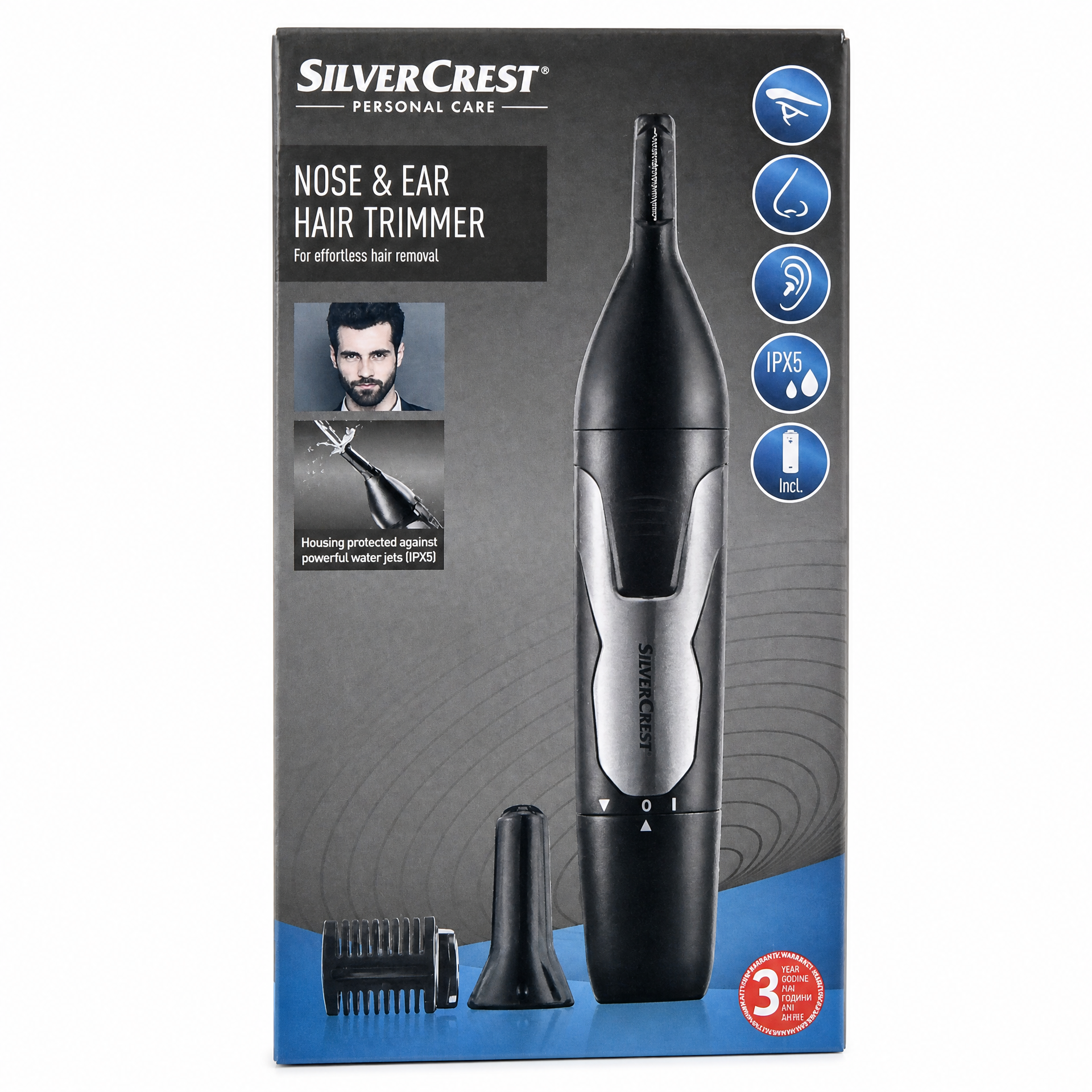 Silvercrest Recortador de Vello de Nariz y Orejas Compacto