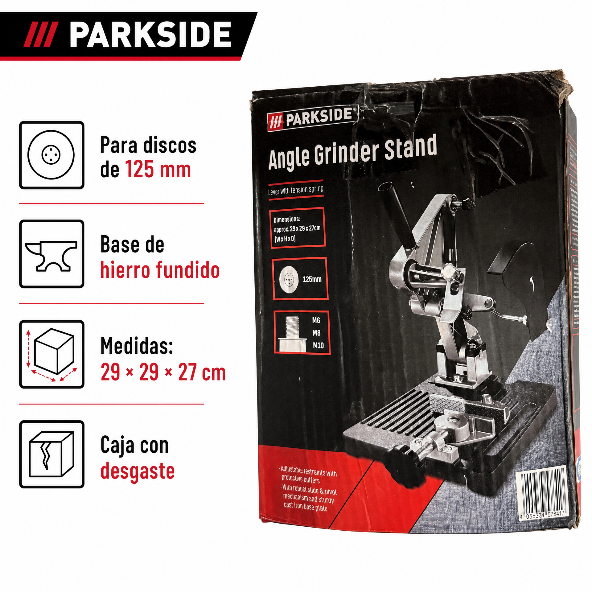 Parkside Soporte para Amoladora Angular de 125 mm