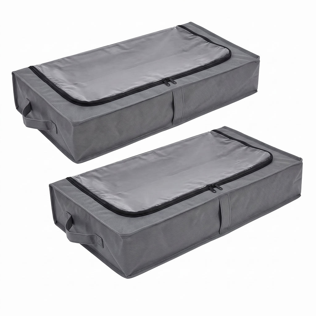 Pack de 2 Bolsas de Almacenamiento Bajo Cama 100 × 15 × 50 cm