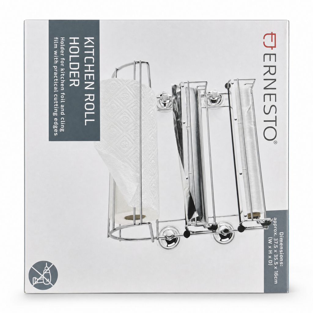 Portarrollos de Cocina Ernesto con Cortador – Papel, Film y Aluminio