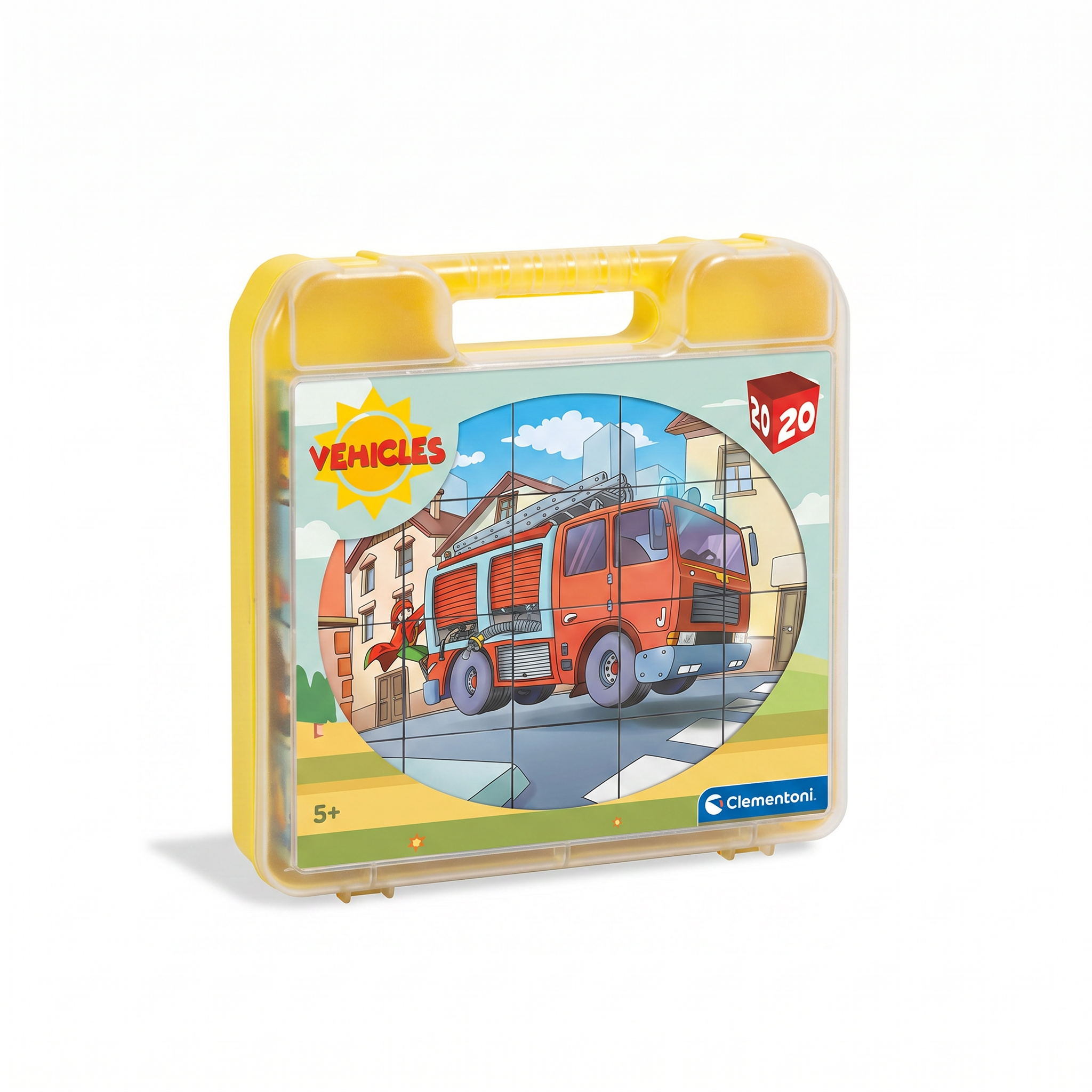 Puzzle de Cubos Vehículos Clementoni — 20 Cubos