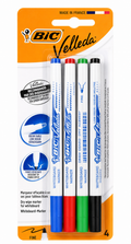 BIC Velleda Rotuladores para Pizarra Blanca Pack de 4 Borrado en Seco