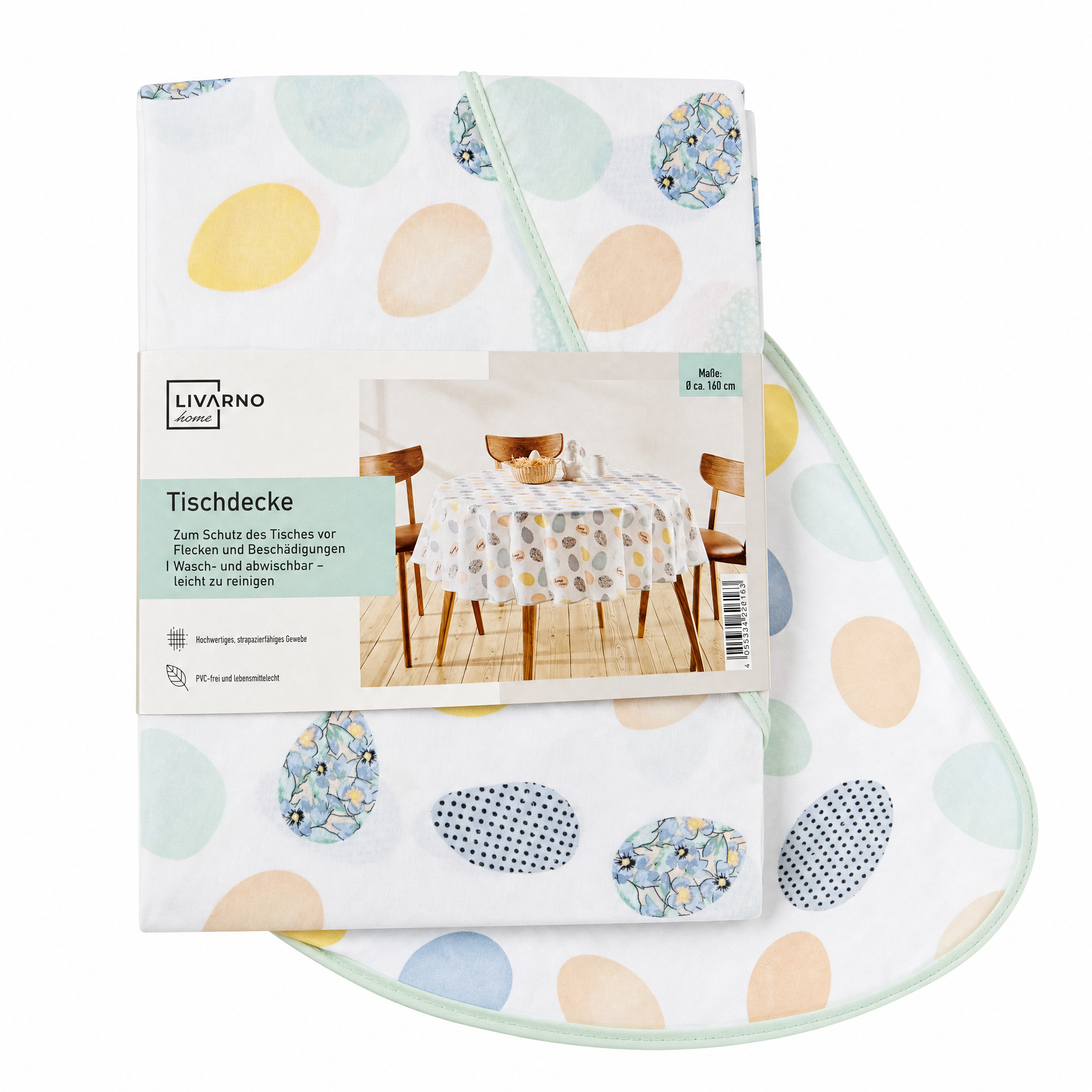 Livarno Home Mantel Ovalado Pastel Ø 160 cm