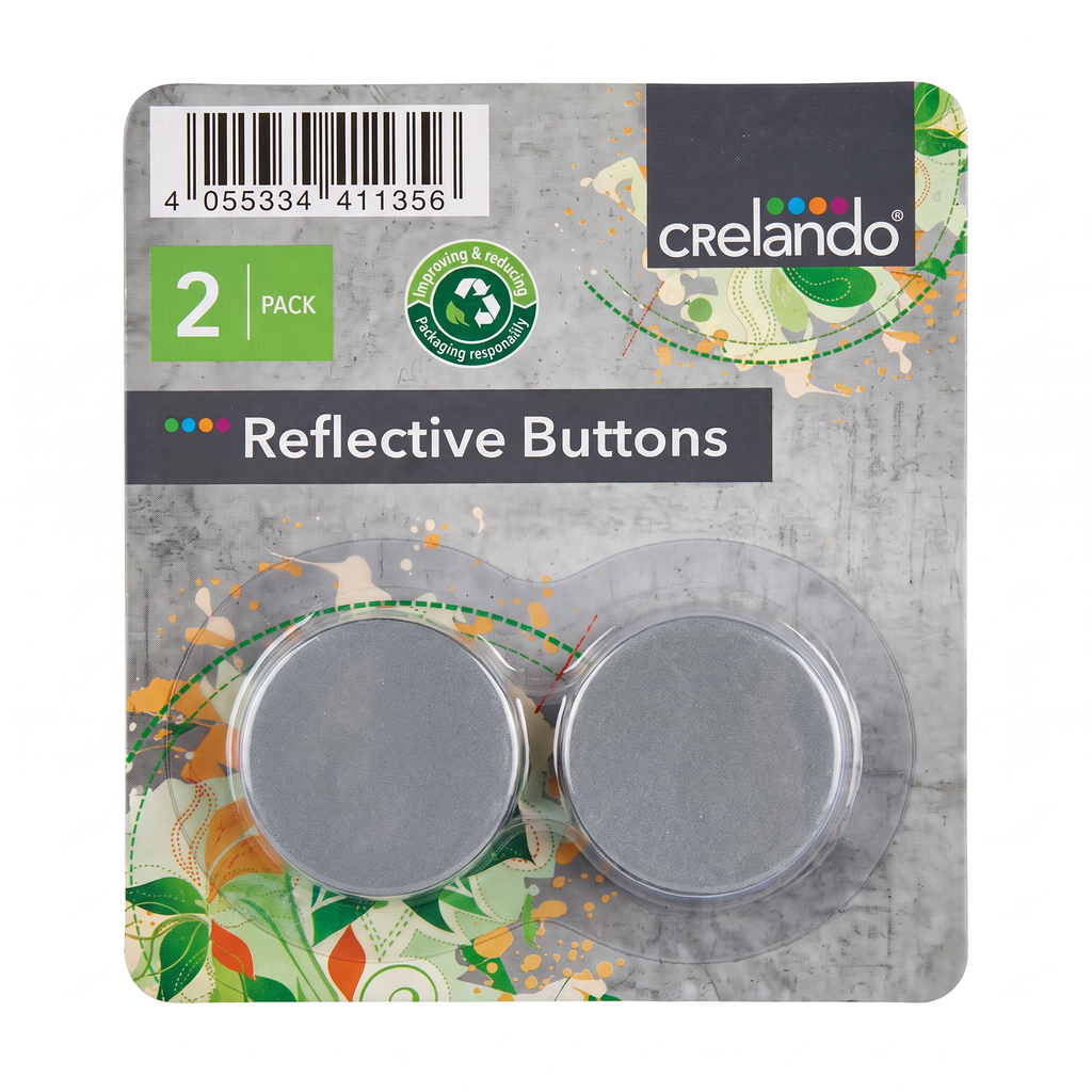 Crelando Botones Reflectantes Pack 2 Unidades 3 cm
