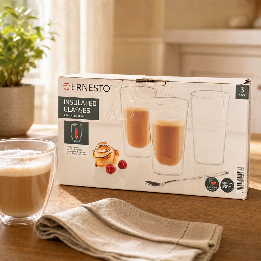 Ernesto Pack de 3 Vasos Térmicos para Cappuccino 330 ml
