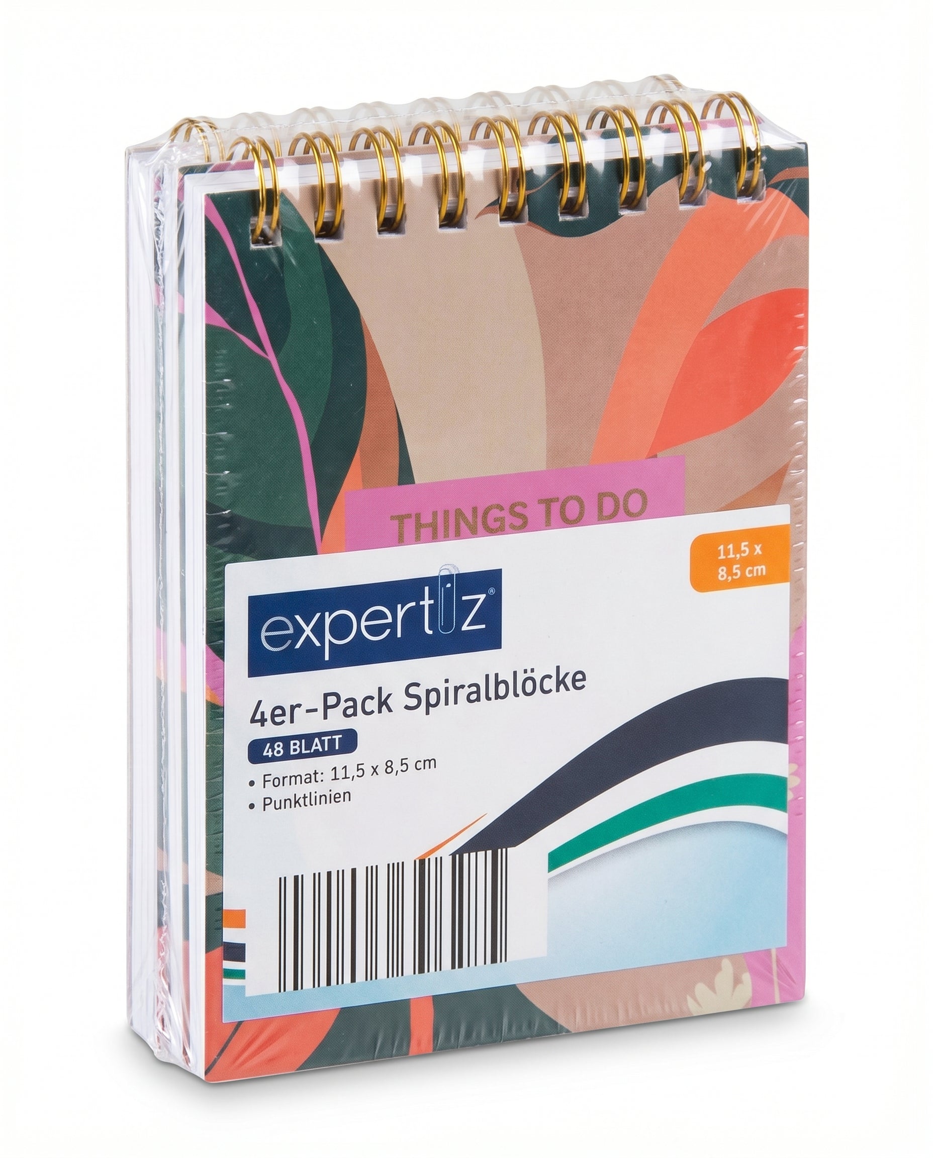 Pack 4 Mini Blocs Espiral Expertiz 48 Hojas