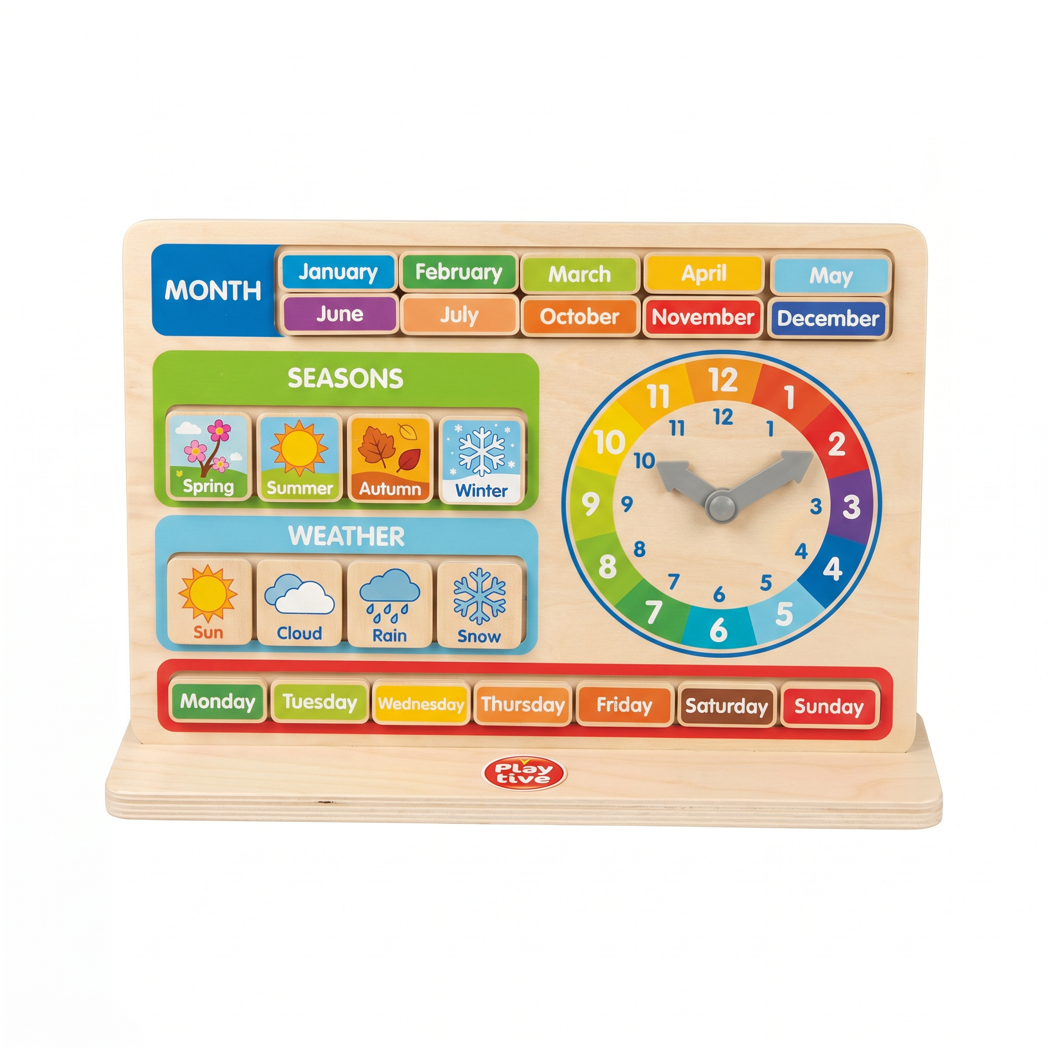 Calendario Educativo Madera Playtive