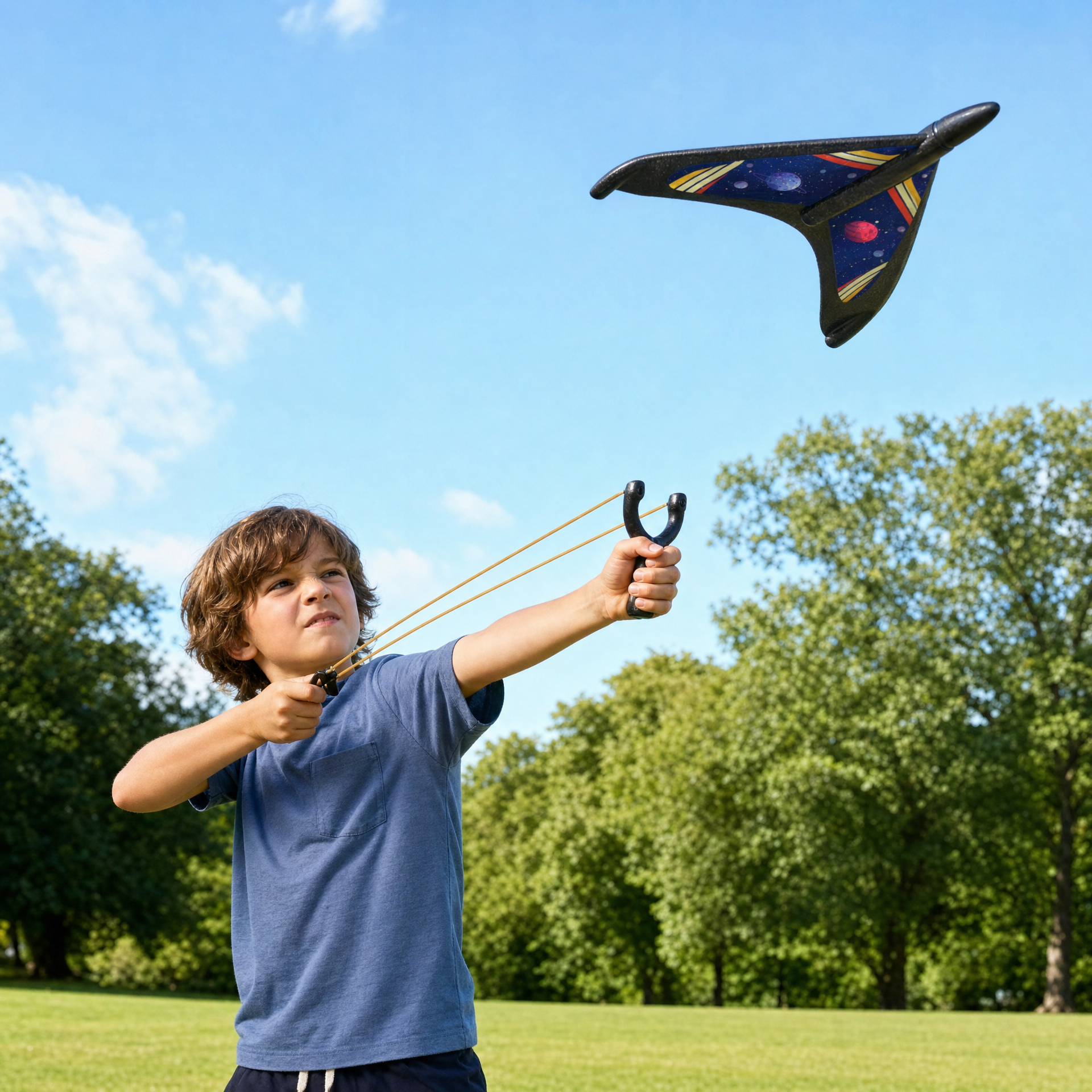 Playtive Avión planeador con tirachinas