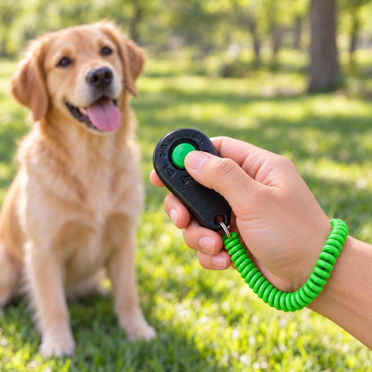 Clicker de Adiestramiento Canino Ibañez con Cordón Espiral