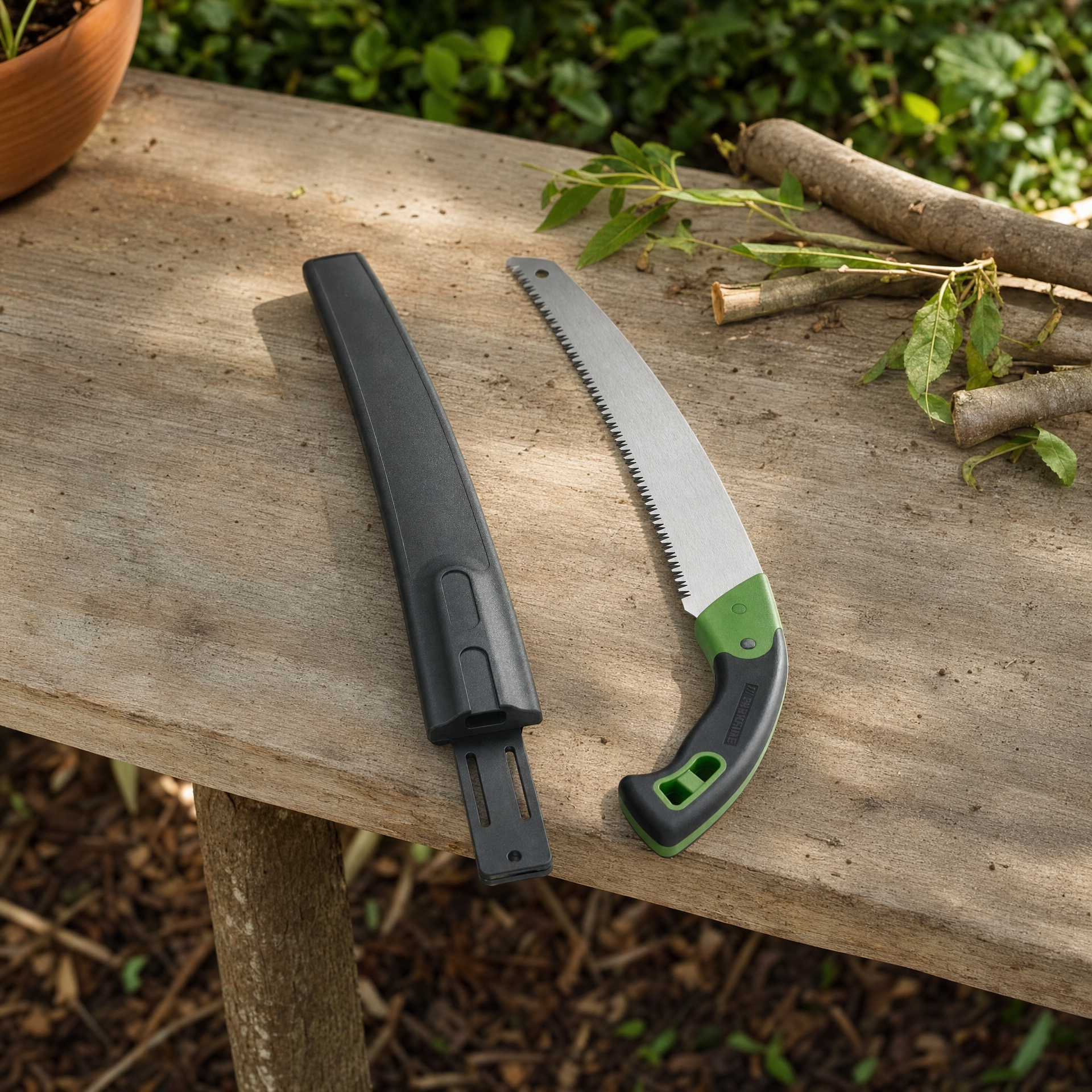 Parkside Sierra de Poda Plegable con Funda Protectora