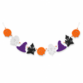 Guirnalda de Halloween con calabazas y fantasmas (fieltro)