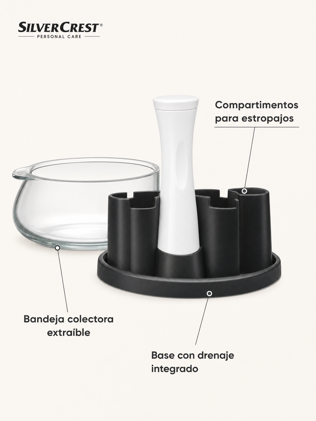 Silvercrest Limpiador eléctrico de brochas de maquillaje compacto
