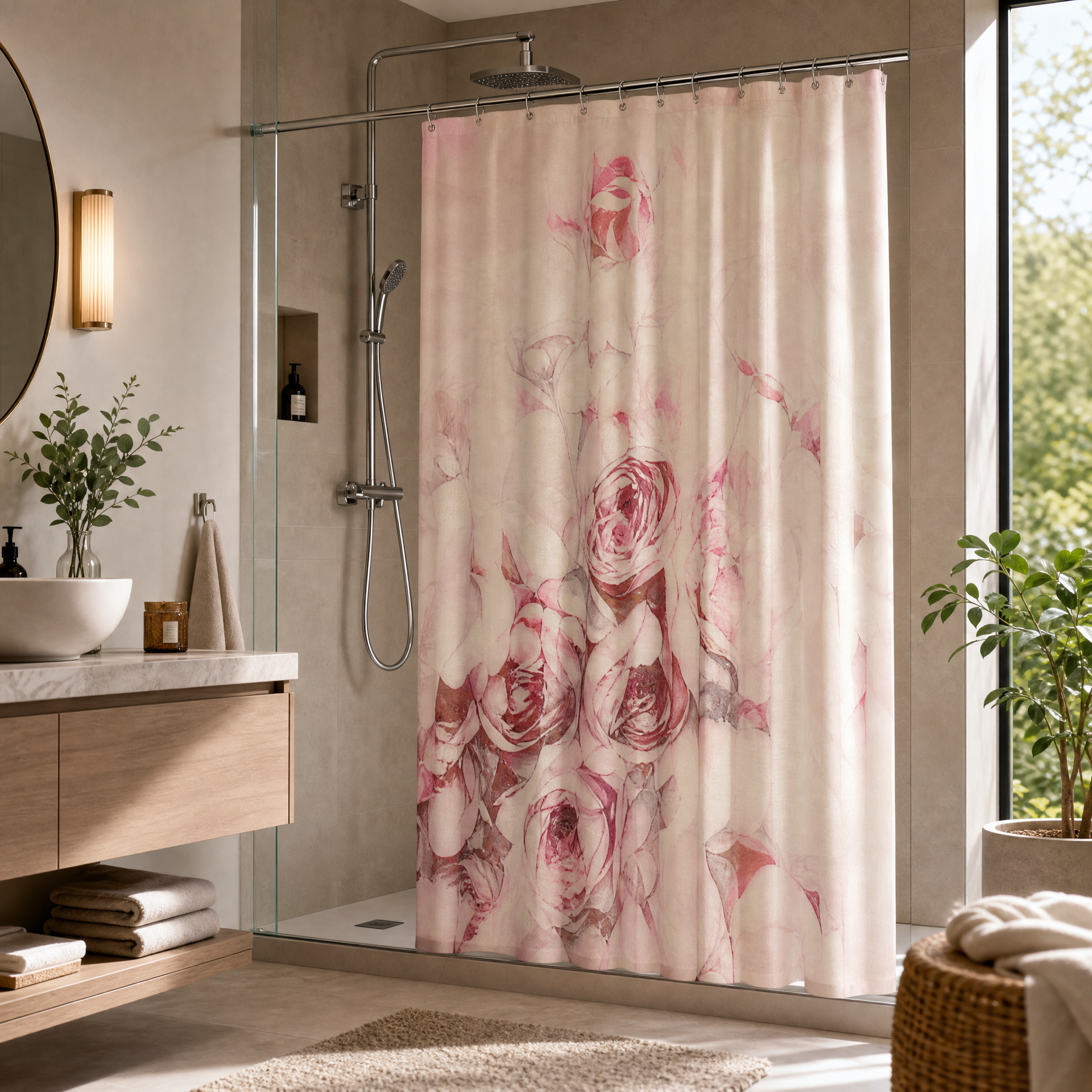 Livarno Home Cortina Ducha Textil Pack 3