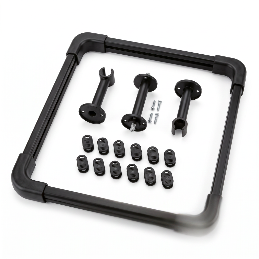Livarno Home Barra Flexible para Cortina de Ducha Negra