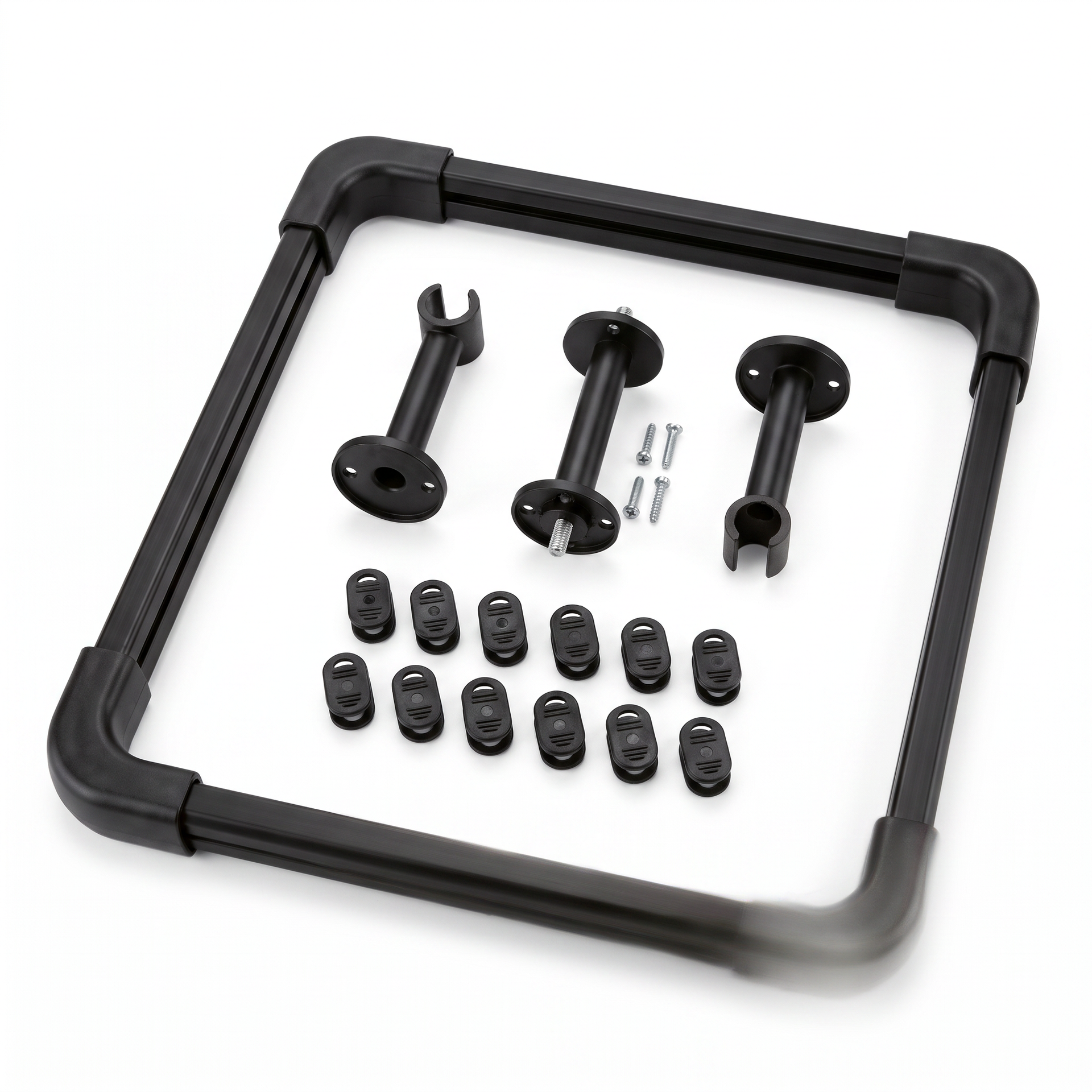 Livarno Home Barra Flexible para Cortina de Ducha Negra