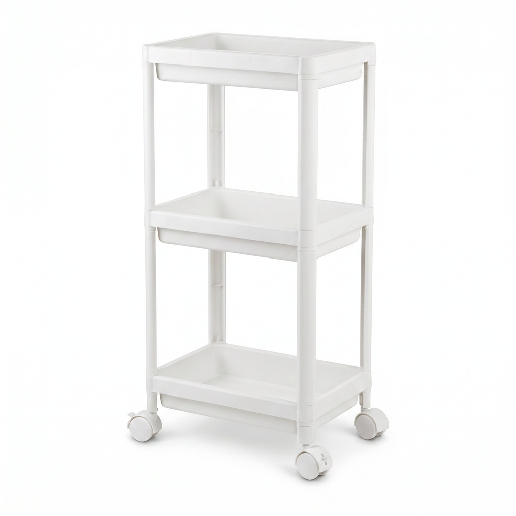Carrito Organizador con Ruedas Livarno Living — 3 Niveles Blanco