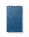 Bloc de Notas Espiral Azul NOTES Efecto Cuero