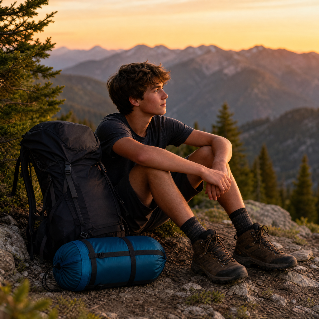 Saco de dormir momia Rocktrail ultraligero azul