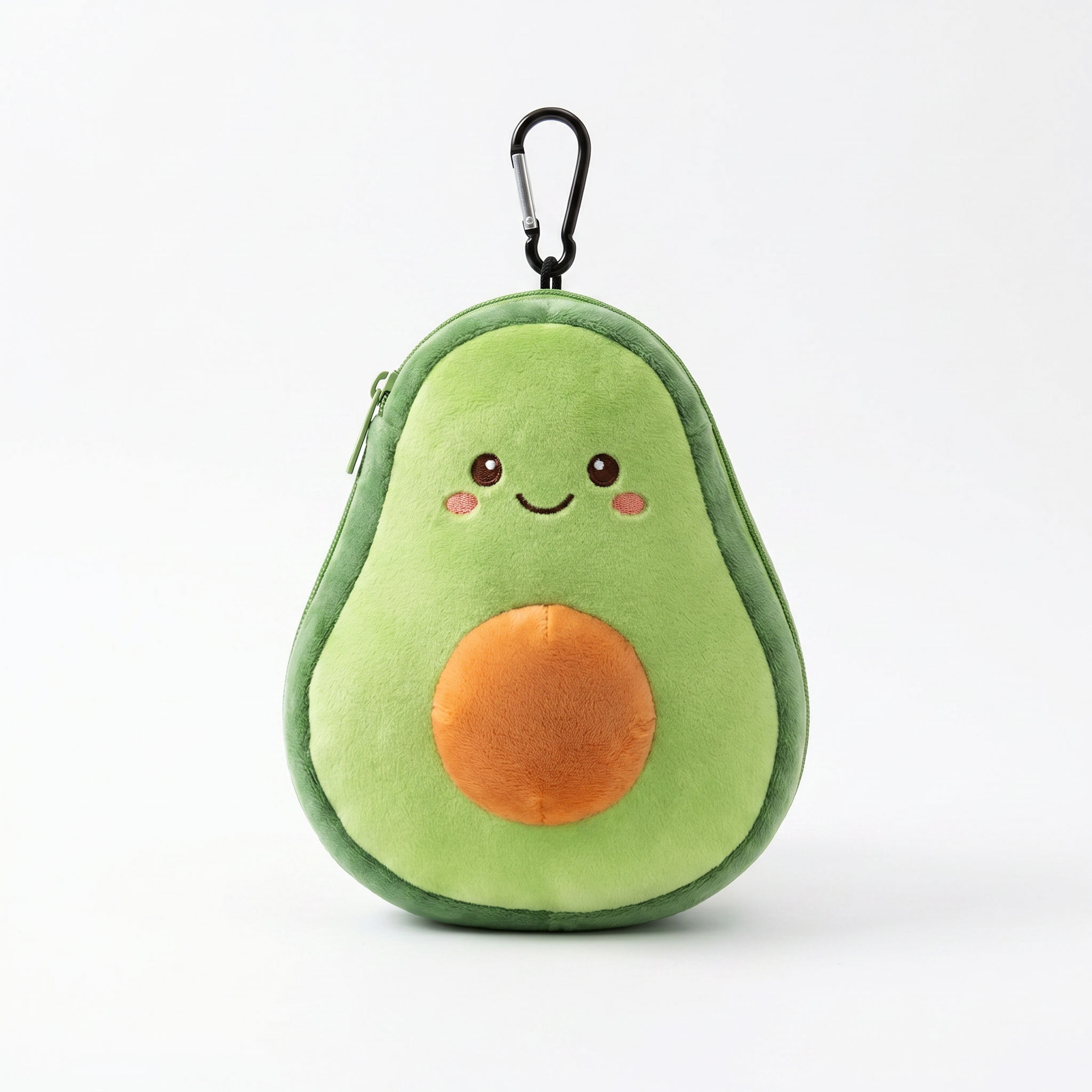 Estuche Peluche Aguacate Kawaii con Mosquetón