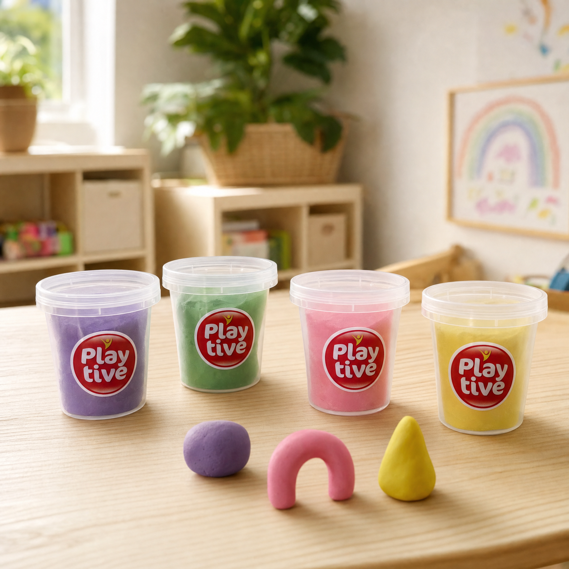Plastilina para Modelar Playtive – Pack de 4 Colores