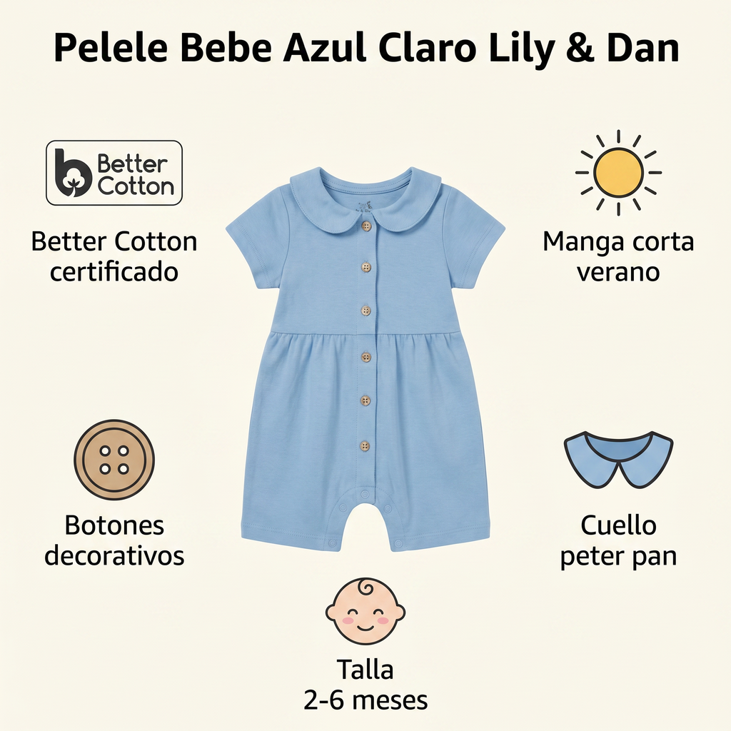Pelele Bebé Pack 2 uds Lily & Dan
