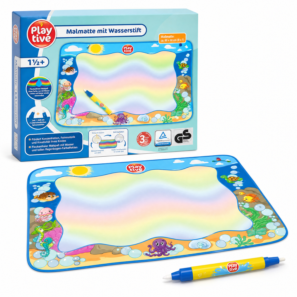 Playtive Alfombra de Dibujo Mágica con Agua