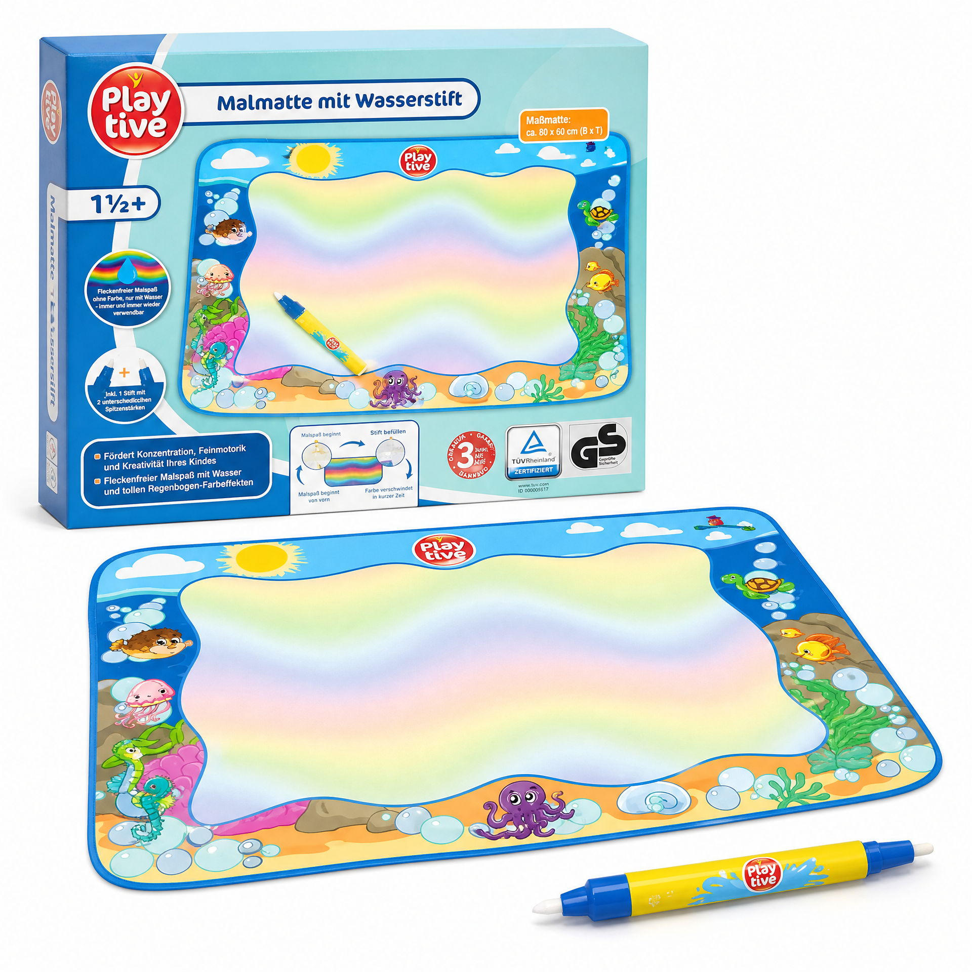 Playtive Alfombra de Dibujo Mágica con Agua