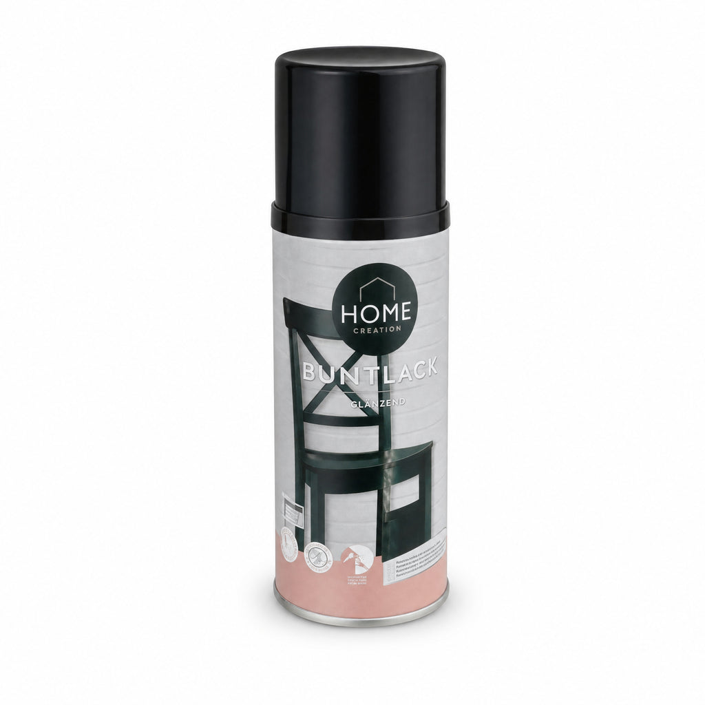HOME CREATION lata en aerosol BUNTLACK tapa negra