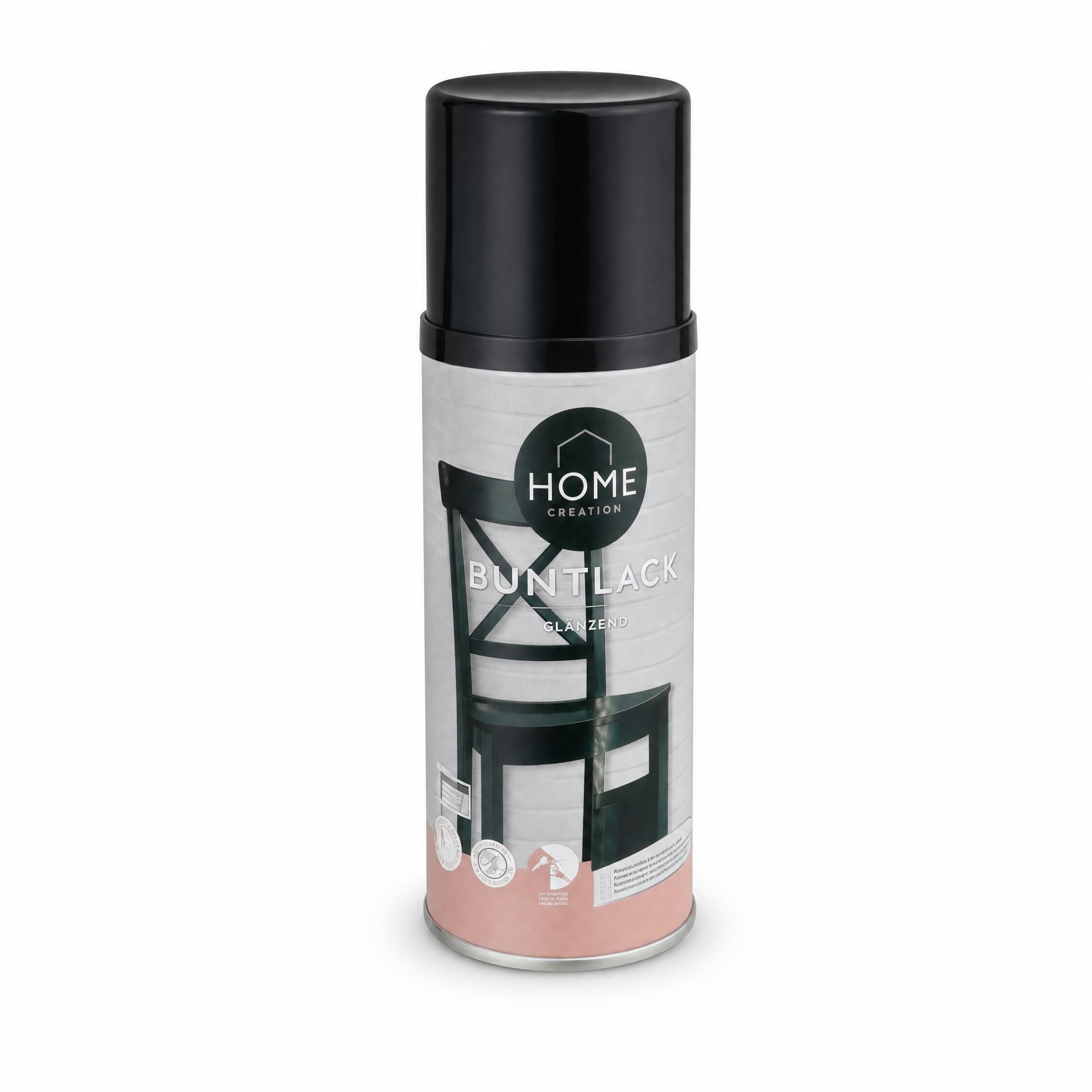 HOME CREATION lata en aerosol BUNTLACK tapa negra
